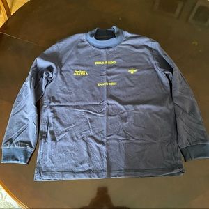 Jesus is King Kanye West Turtleneck Men’s Navy Blue Large Long Sleeve Shirt